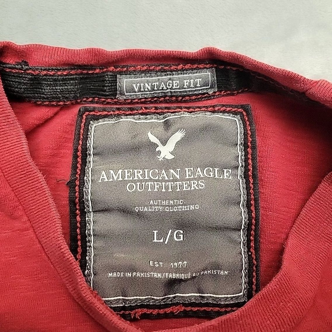 American Eagle Outfitters American Eagle Outfitters Shirt Mens L Red Long Sleeve Crewneck Y2K Retro TEE Size US L / EU 52-54 / 3 - 5 Thumbnail