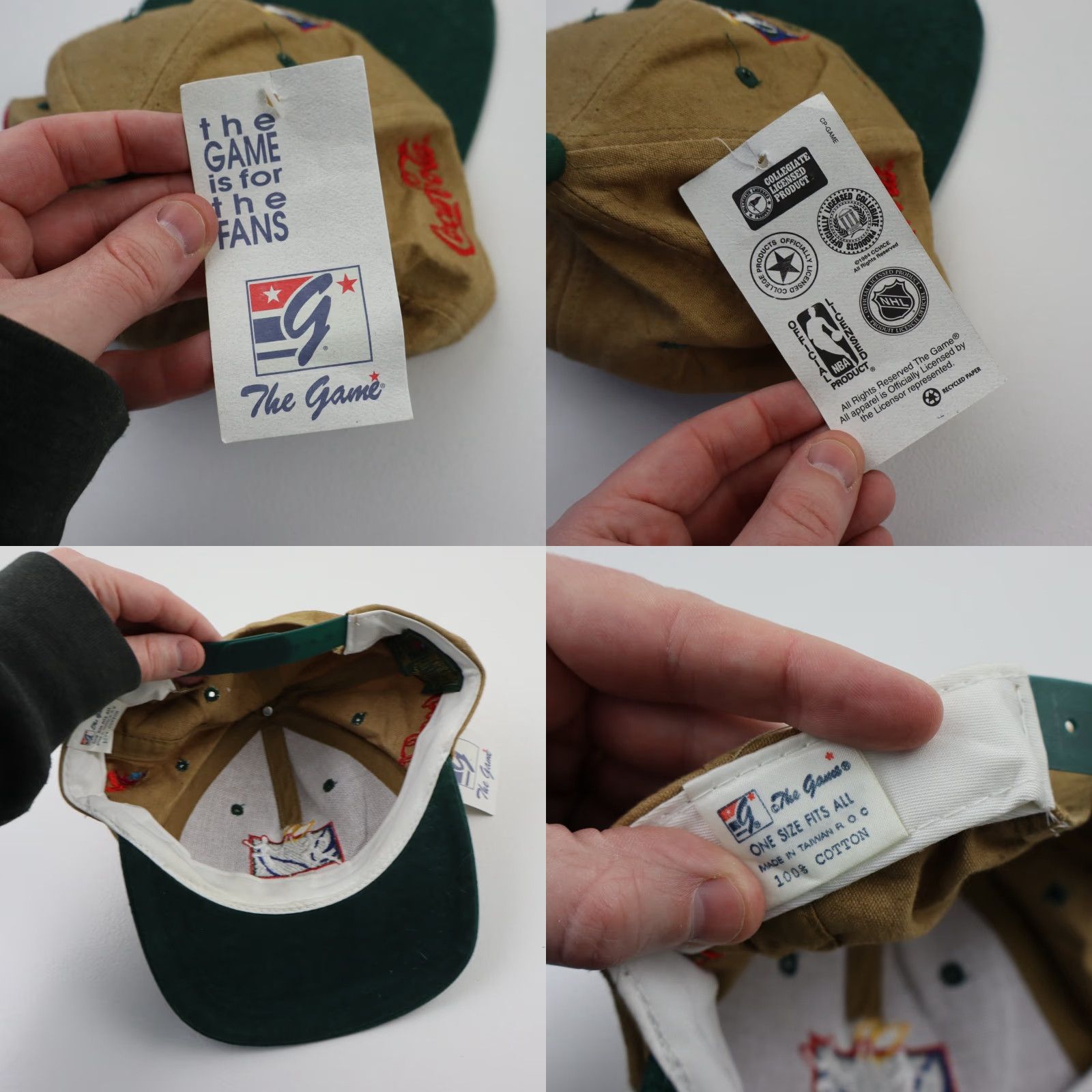 Vintage VINTAGE Olympic Games Collection Hat Men Snapback Green Brown Canvas Cap 1996 Atlanta Torch Relay Embroidered 90s Team USA Adjustable Size ONE SIZE - 9 Thumbnail