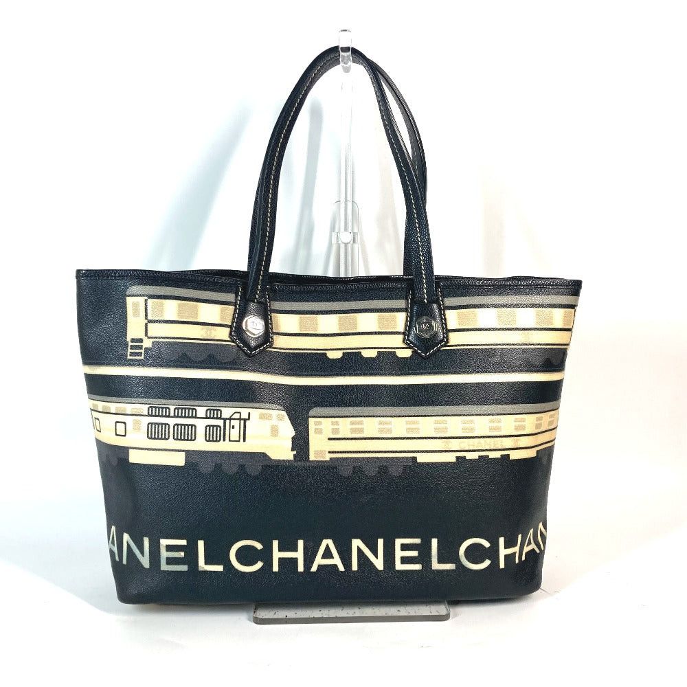 Chanel Central Station Briefcase Shawl Tote Bag Shoulder Pvc/leather Women Black