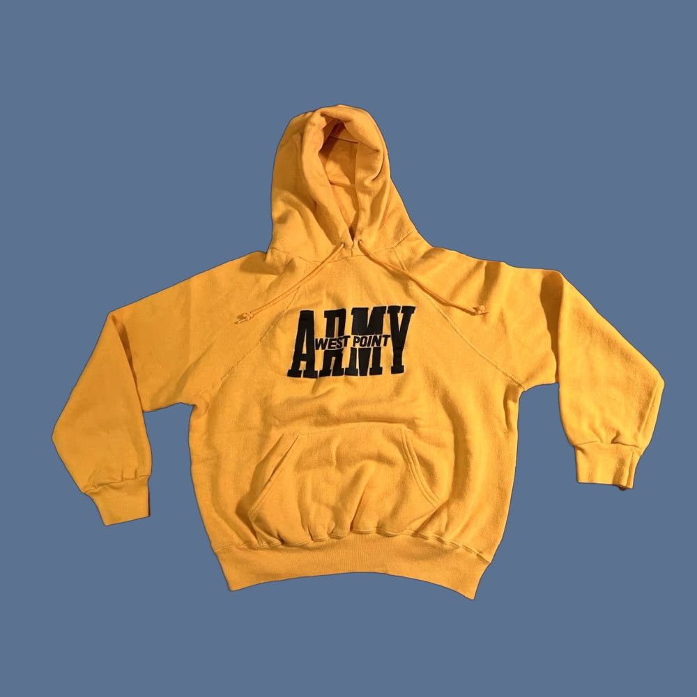 Vintage VINTAGE Bassett-Walker Army West Point Raglan Hoodie Men’s L Yellow Logo Size US L / EU 52-54 / 3 - 1 Thumbnail