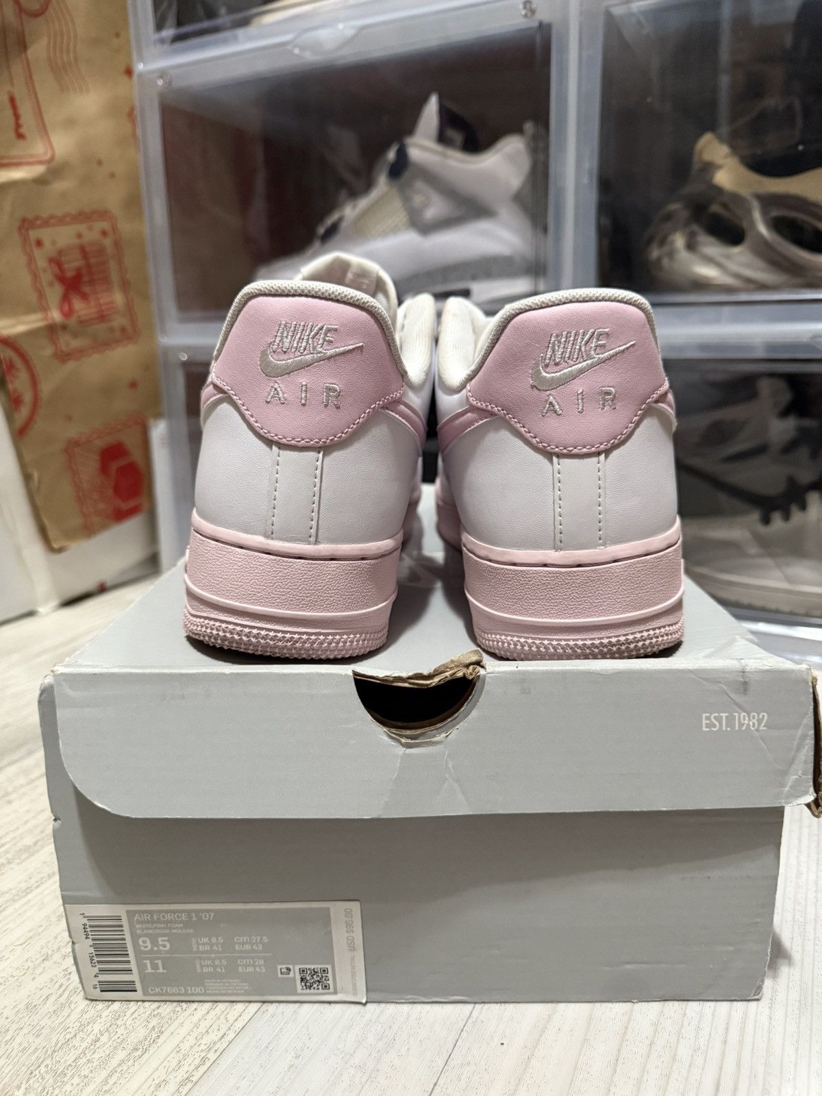 Nike Nike Air Force 1 Low ‘07 White Pink Foam Size US 9.5 / EU 42-43 - 5 Thumbnail
