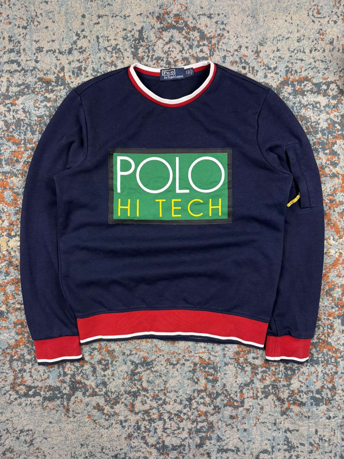 Polo Ralph Lauren × Vintage Rare Vintage 00s Hi Tech Polo Ralph Lauren pocket sweatshirt Size US S / EU 44-46 / 1 - 1 Thumbnail