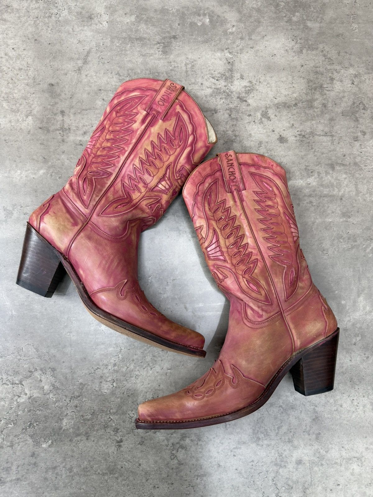 Sancho Boots Sancho Boots Custom Dyed Pink Western Cowboy Boots EU 41 Size US 11 / IT 41 - 8 Thumbnail