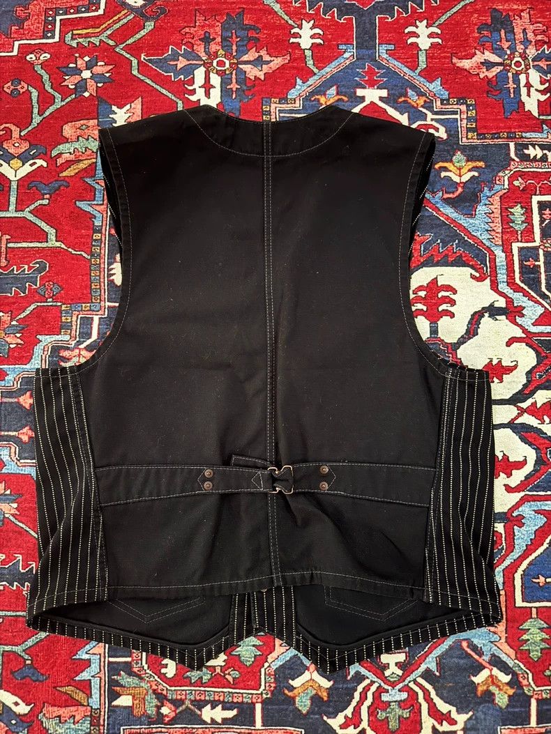 Iron Heart Iron Heart Vest 12oz Wabash Heavy Duty Discharge Stripe Fi Size 50L - 3 Thumbnail