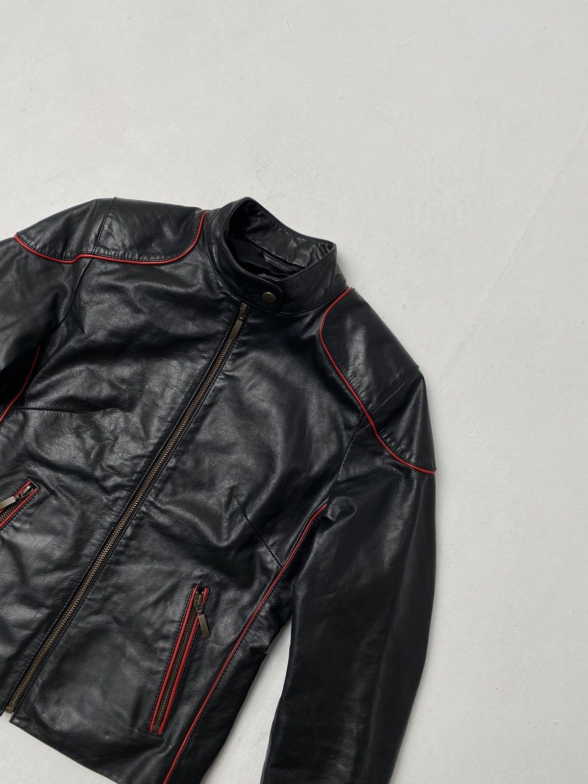 Other Vintage leather jacket SOFT GLASS racing style Size S / US 4 / IT 40 - 8 Thumbnail