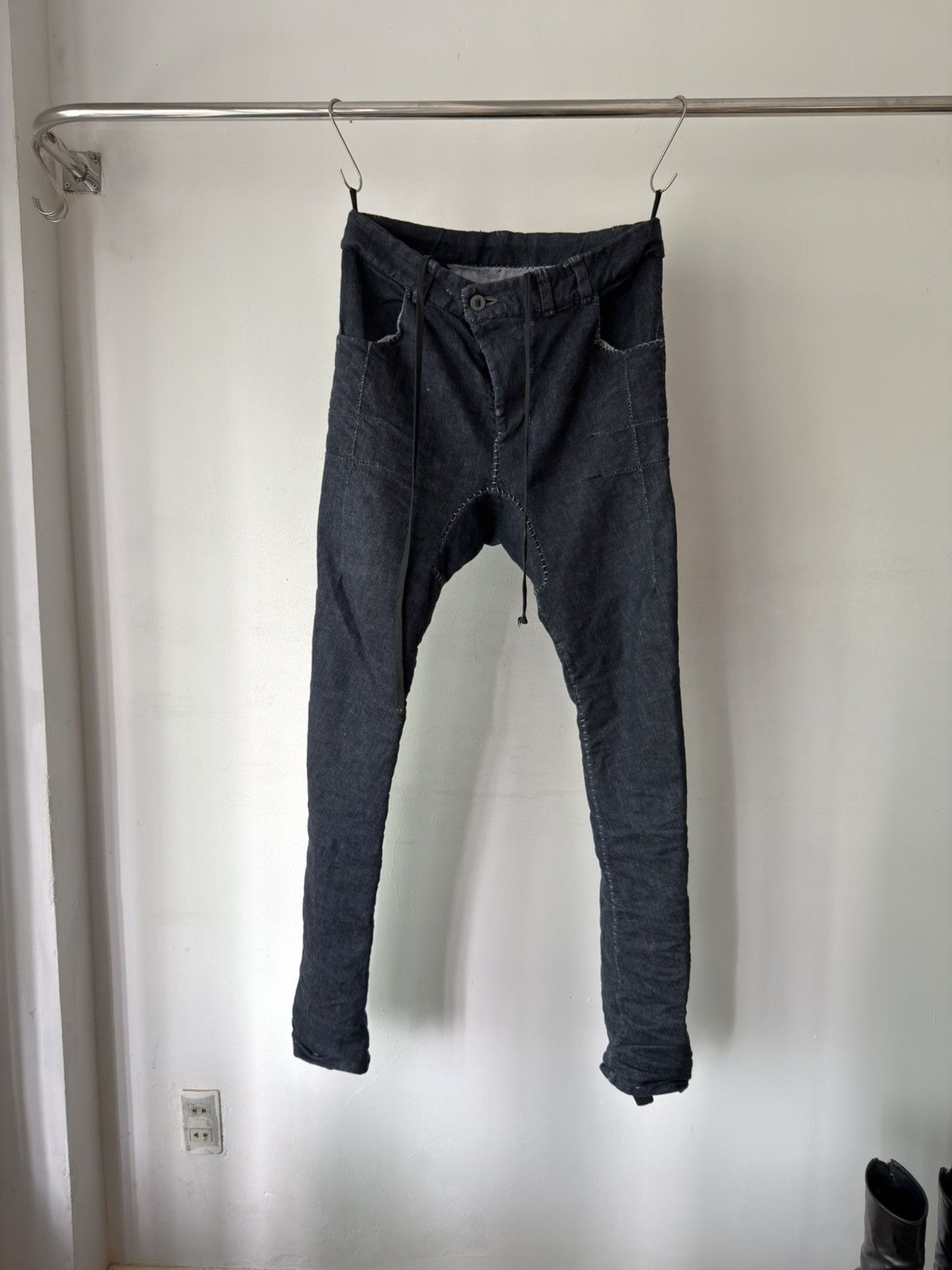 Boris Bidjan Saberi Boris Bidjan Saberi PH13 HS Handstitched Denim Pants Size US 34 / EU 50 - 2 Thumbnail