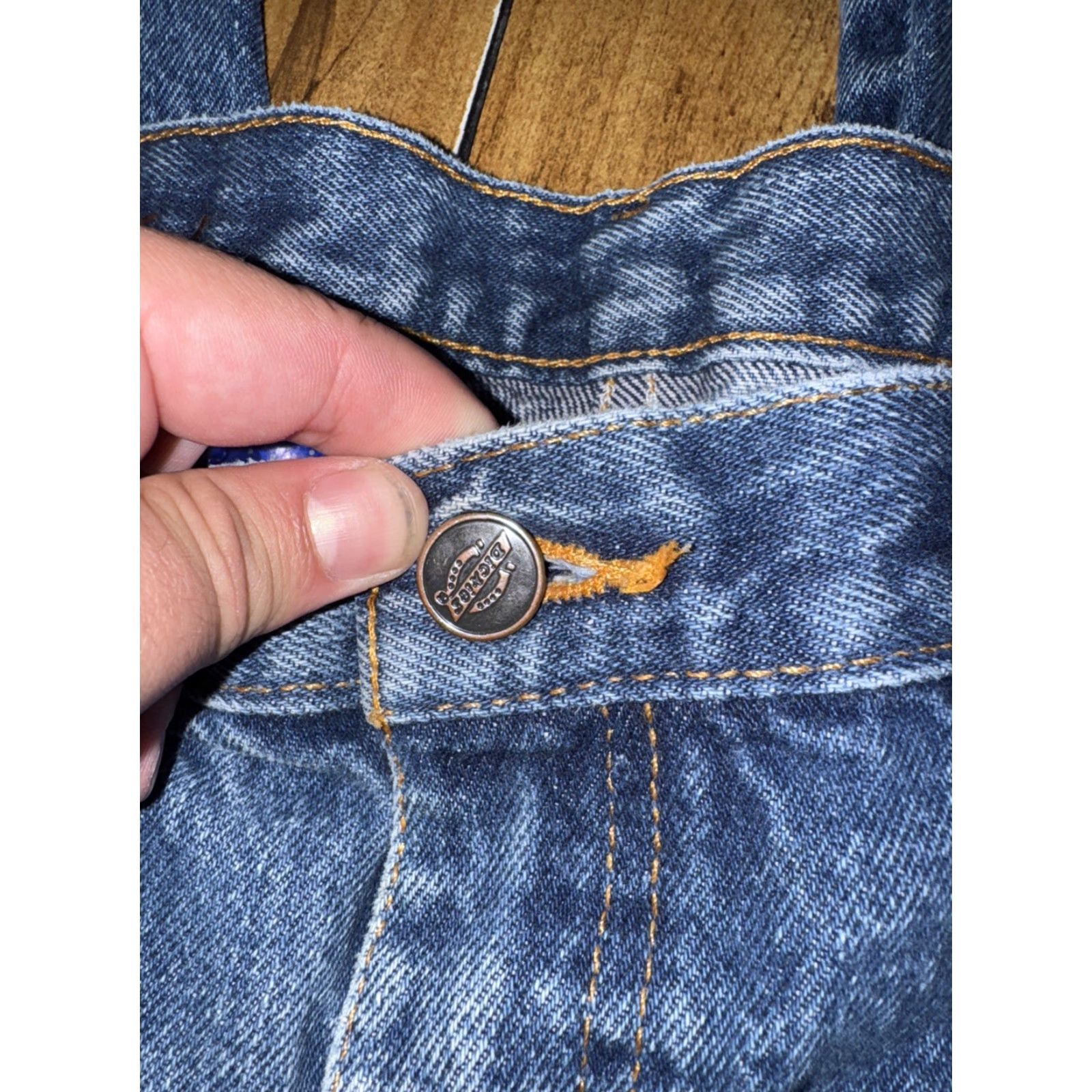 Dickies VINTAGE Dickies Jeans Denim 36x30 Men Blue Straight 36in Inseam Mens Jeans Heavy Denim Vintage Size US 36 / EU 52 - 6 Thumbnail