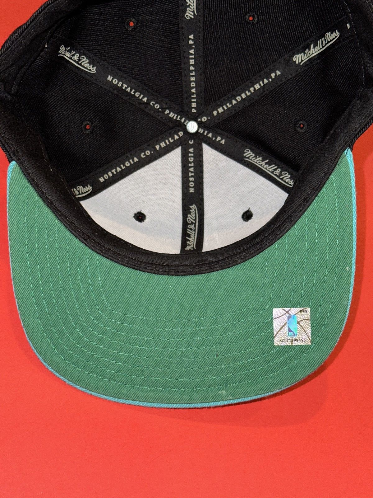 Mitchell & Ness San Antonio Spurs Mitchell & Ness NBA Fitted 7 1/4 Flat Hat Size ONE SIZE - 3 Thumbnail
