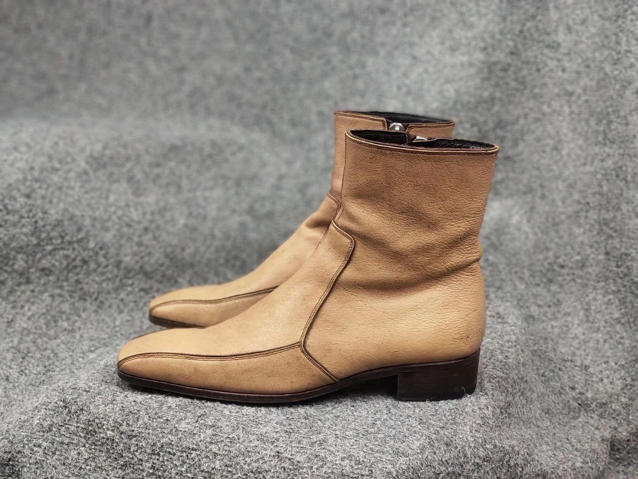 Yves Saint Laurent Vintage Yves Saint Laurent rive gauche Leather zip Boots Size US 9 / EU 42 - 10 Thumbnail