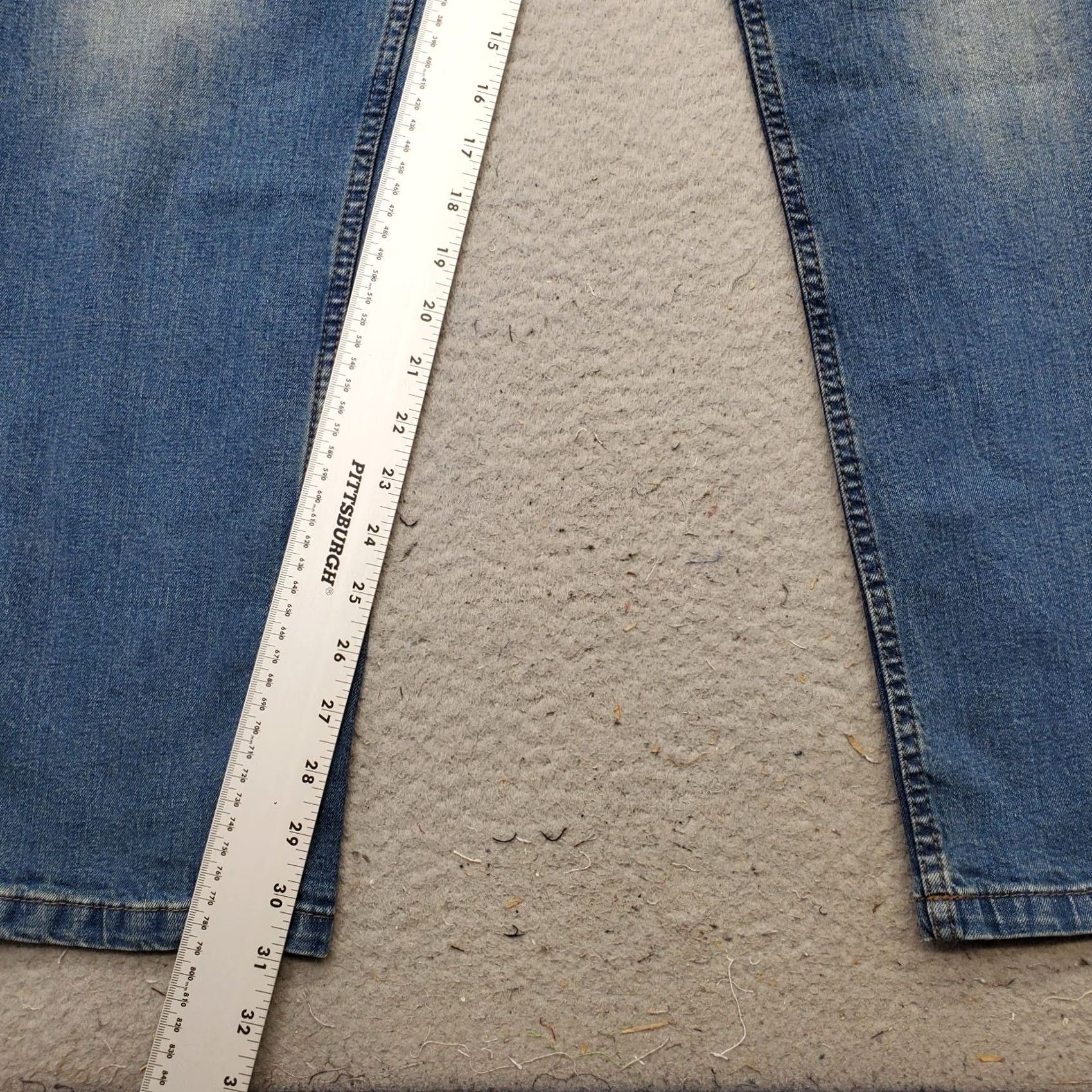 Vintage Stitches Jeans Mens 40x32 Blue Denim Slim Straight Leg 5-Pocket Wear Blue Calcium Shirt Size US 40 / EU 56 - 4 Thumbnail