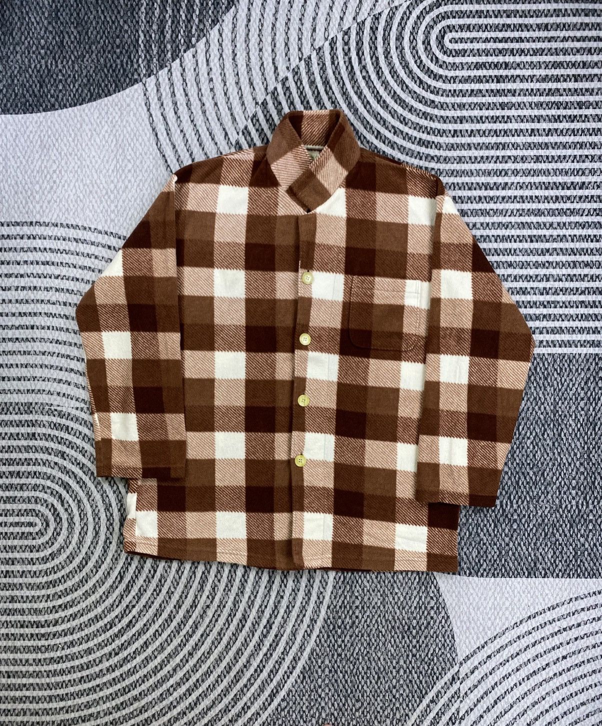 Pierre Balmain Vintage Pierre Balmain Checked Brown Flannel Shirt Size US XL / EU 56 / 4 - 5 Thumbnail