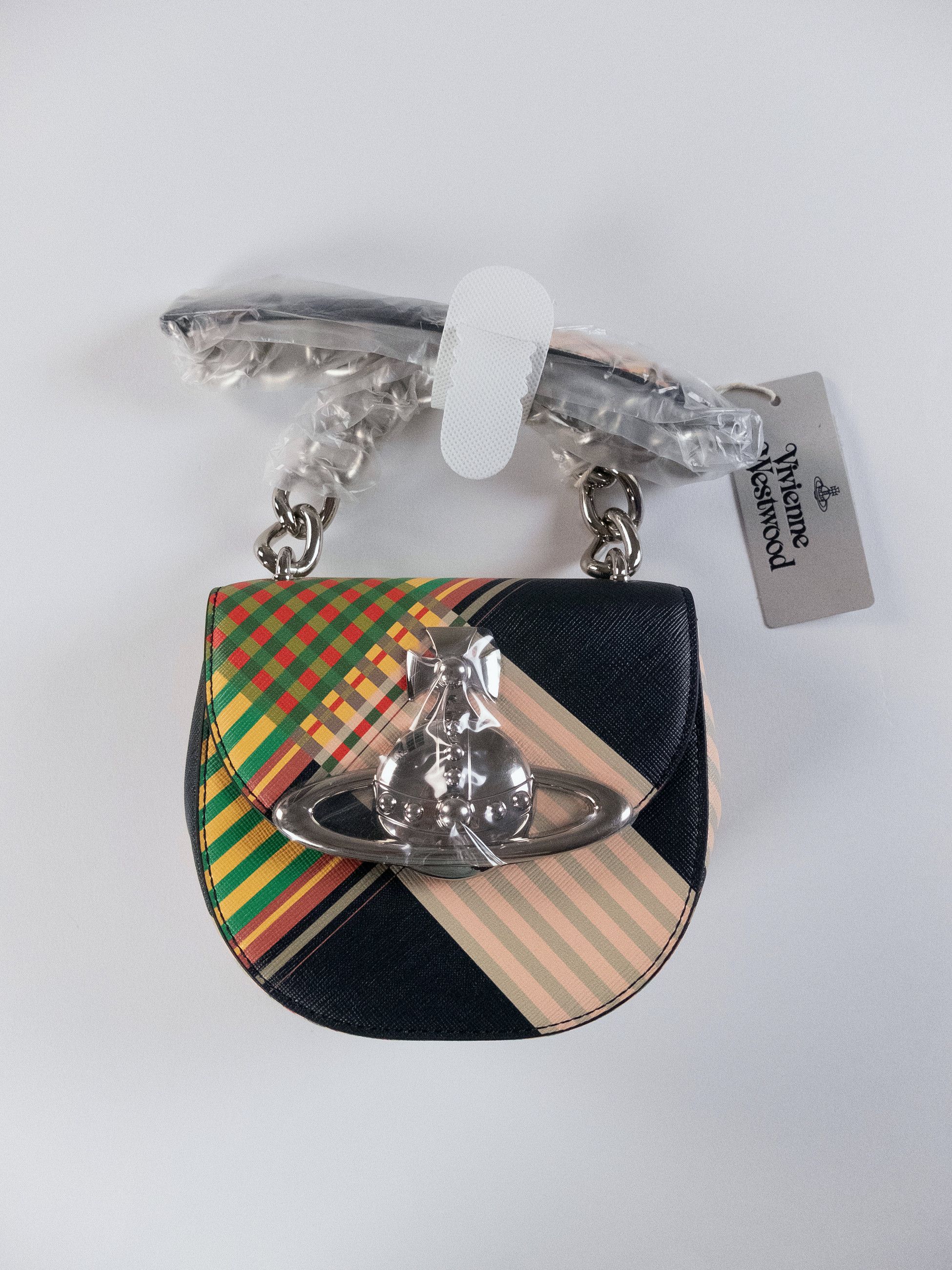 Vivienne Westwood VIVIENNE WESTWOOD Jodie tartan coated canvas saddle bag Size ONE SIZE - 7 Thumbnail