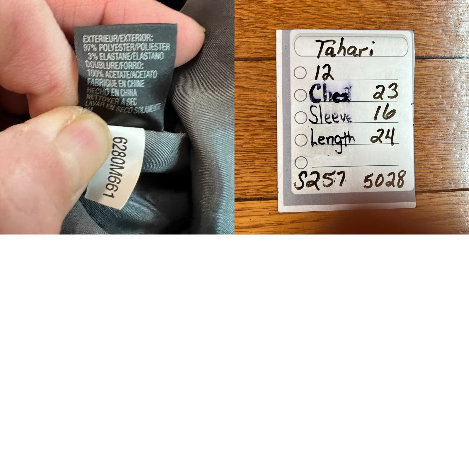 Vintage Tahari Women's Blazer Jacket Gray Herringbone Notch Lapel 4-Button 12 Formal Business Size XL / US 12-14 / IT 48-50 - 8 Thumbnail