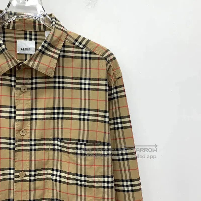 Burberry Burberry Brown Checkered Cotton Women's Shirt. Size XL / US 12-14 / IT 48-50 - 3 Thumbnail