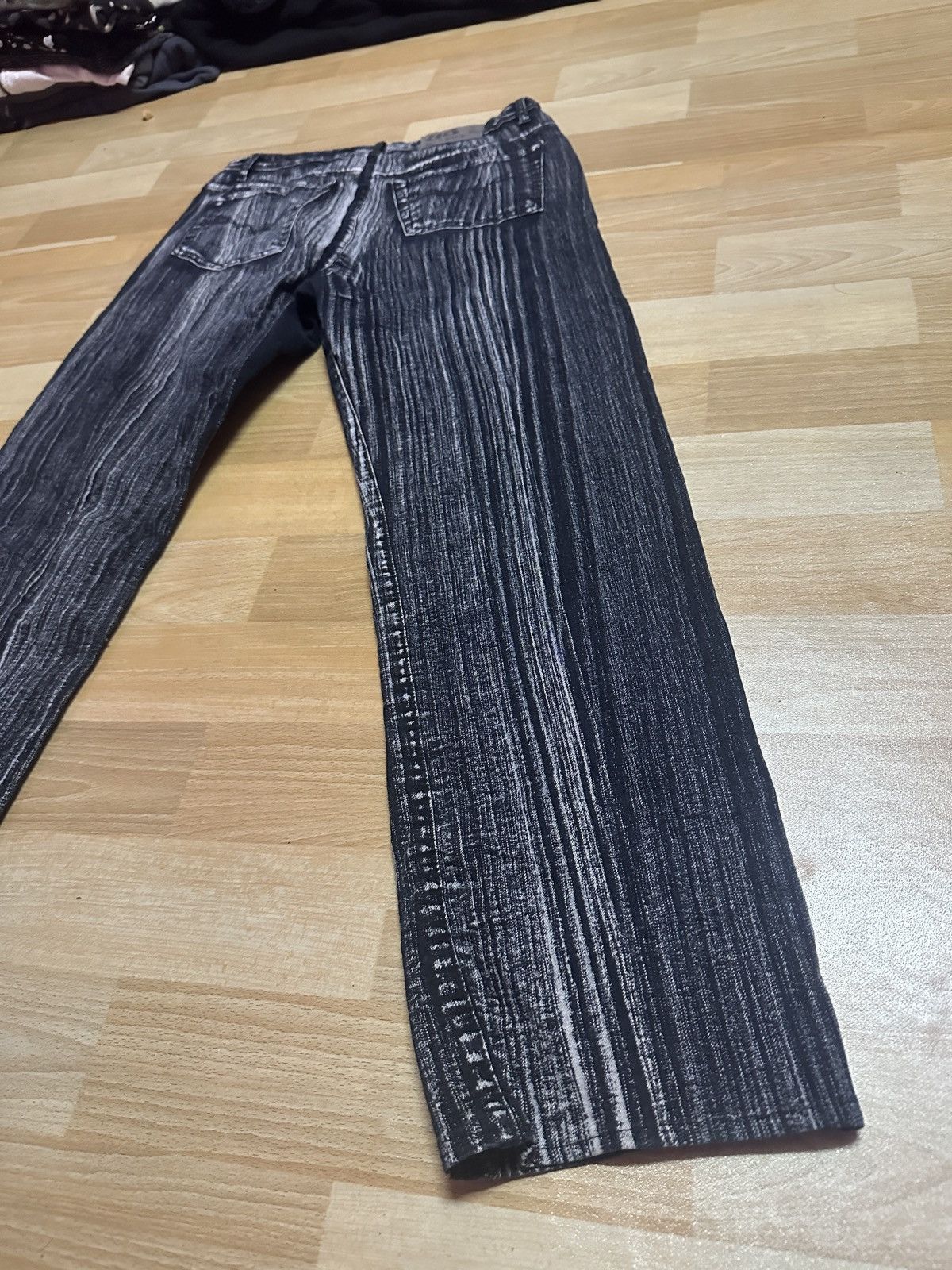 Japanese Brand Rare🔥🔥Striped Stretchable Denim Size US 31 - 16 Thumbnail
