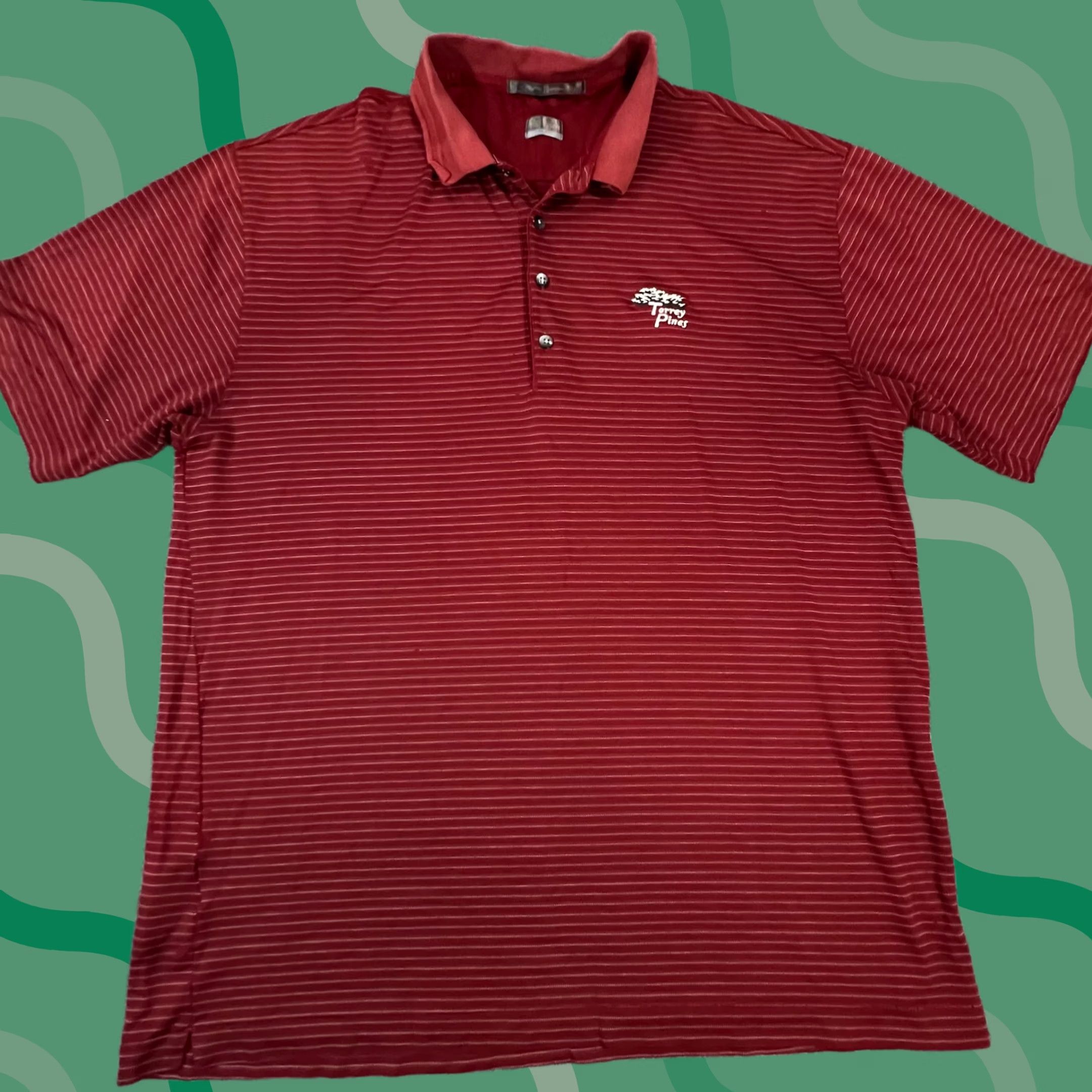 Nike VINTAGE Nike Tiger Woods Polo Shirt Mens XL Red 90s Golf Torrey Pines Tiger Woods Logo Size US XL / EU 56 / 4 - 1 Thumbnail