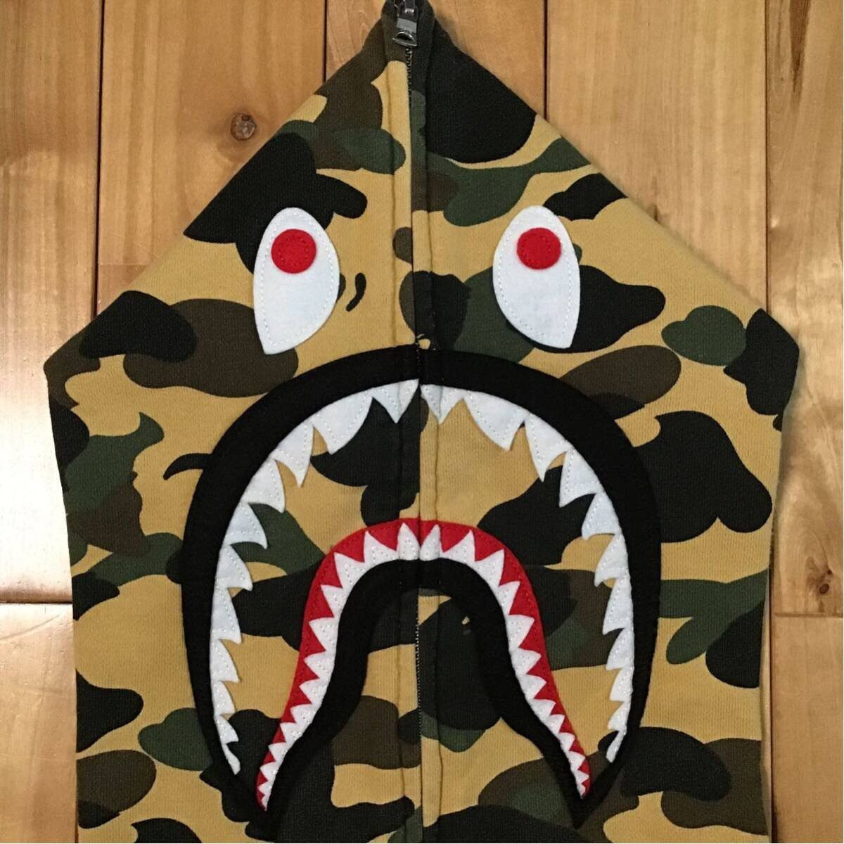 Bape BAPE 1st camo yellow shark full zip hoodie a bathing ape Size US L / EU 52-54 / 3 - 3 Thumbnail