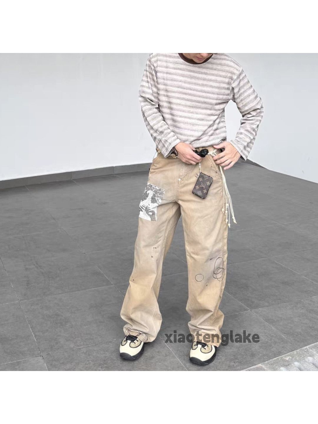 Designer × Japanese Brand × Vintage Washed faded utility rusty unisex patch carpenter pants Size US 33 - 7 Thumbnail