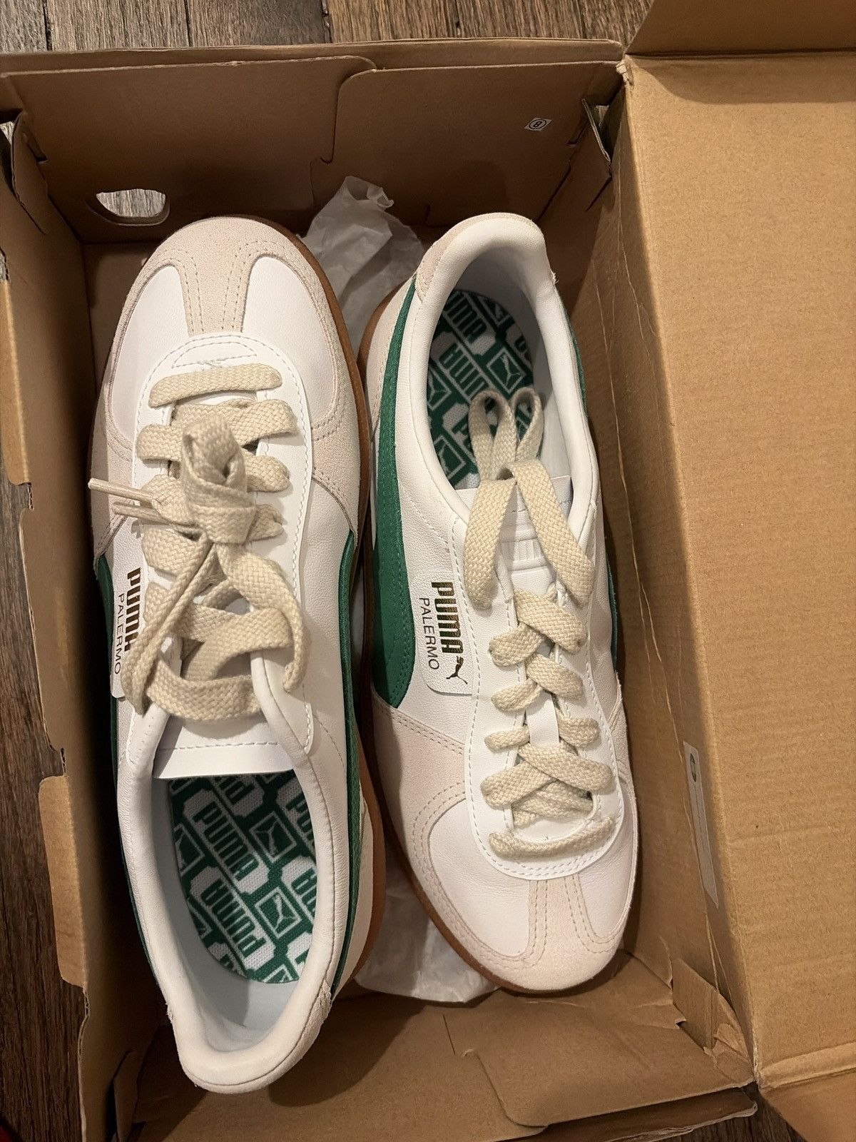 Puma Brand New Green Puma Palermo Sneakers Size US 8 / EU 41 - 3 Thumbnail