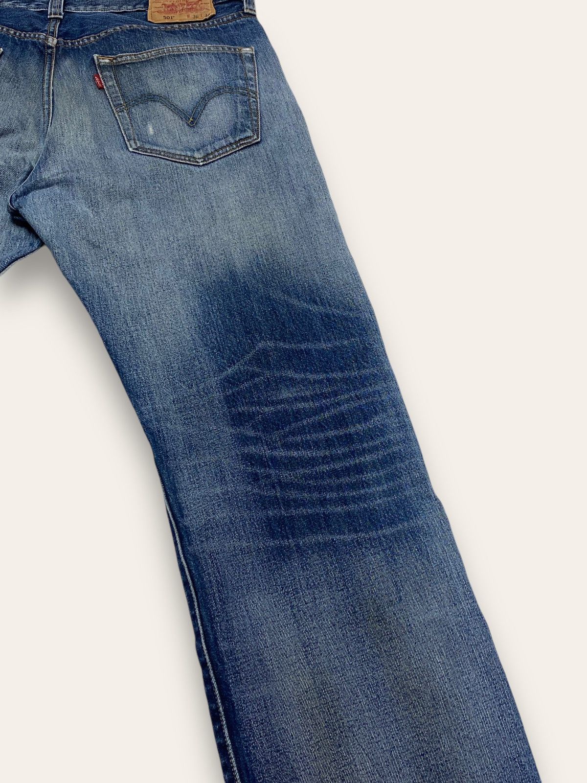 Levi's Vintage LEVIS Grunge Punk Distressed Denim Jeans 501 W35 L32 Size US 35 - 14 Thumbnail