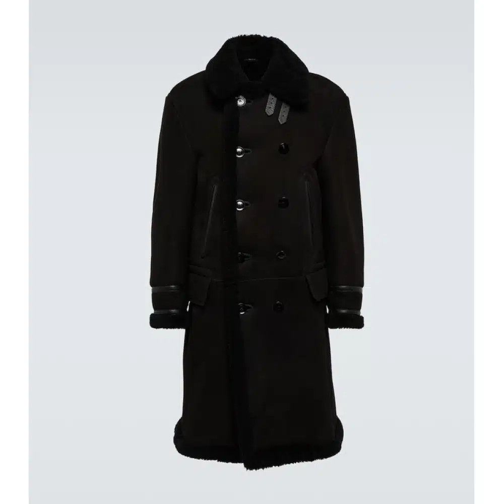 Tom Ford o1loc1c1024 TFL980 Shearling Long Coat in Black Size US M / EU 48-50 / 2 - 1 Thumbnail