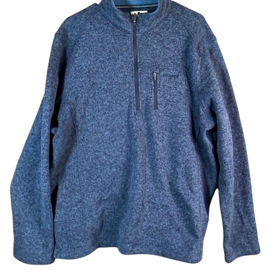 Vintage Woolrich Sweater Heathered Blue Black 1/4 Zip Long Sleeve Fleece XL Men Pullover Casual Warmth Outdoors Size US XL / EU 56 / 4 - 2 Thumbnail