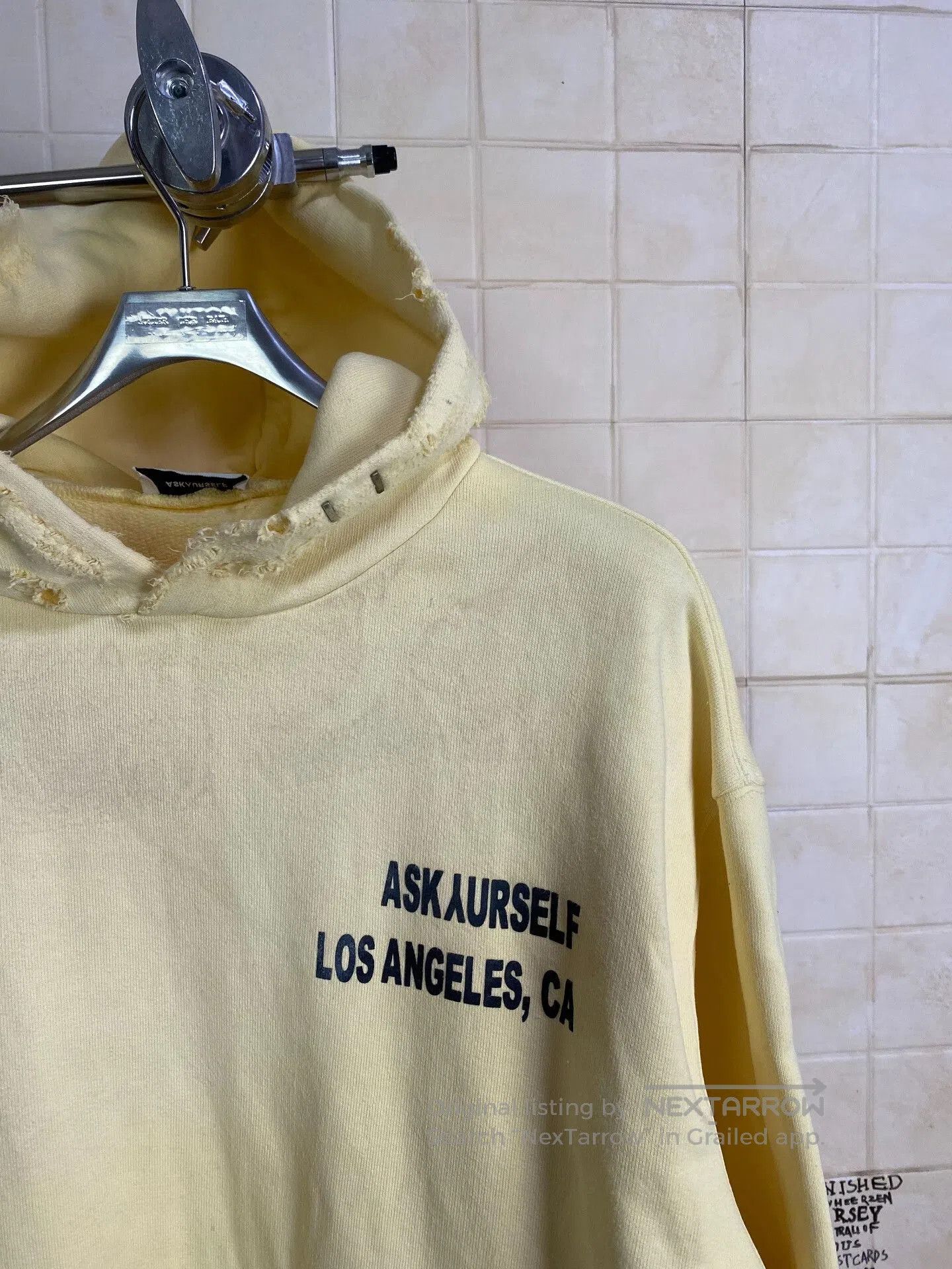 Askyurself Vintage Lemon Yellow Hoodie. Size US L / EU 52-54 / 3 - 4 Thumbnail