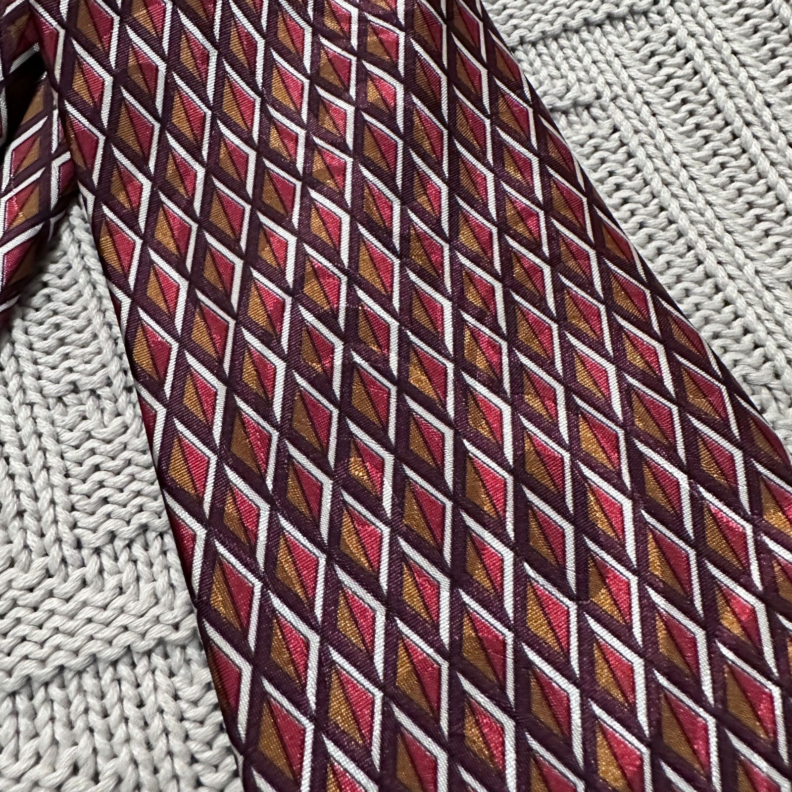 Stanley Blacker Vintage Stanley Blacker brown metallic plaid tie Size ONE SIZE - 2 Thumbnail