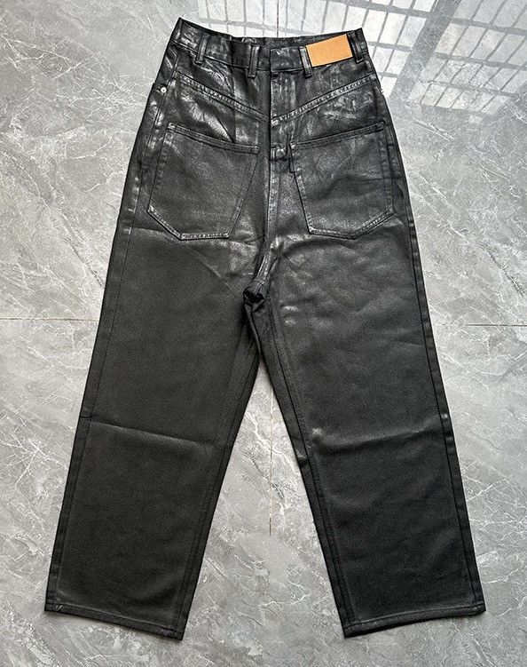 Japanese Brand × Vintage Avant garde reverse front washed waxed baggy jeans pants Size US 28 / EU 44 - 3 Thumbnail
