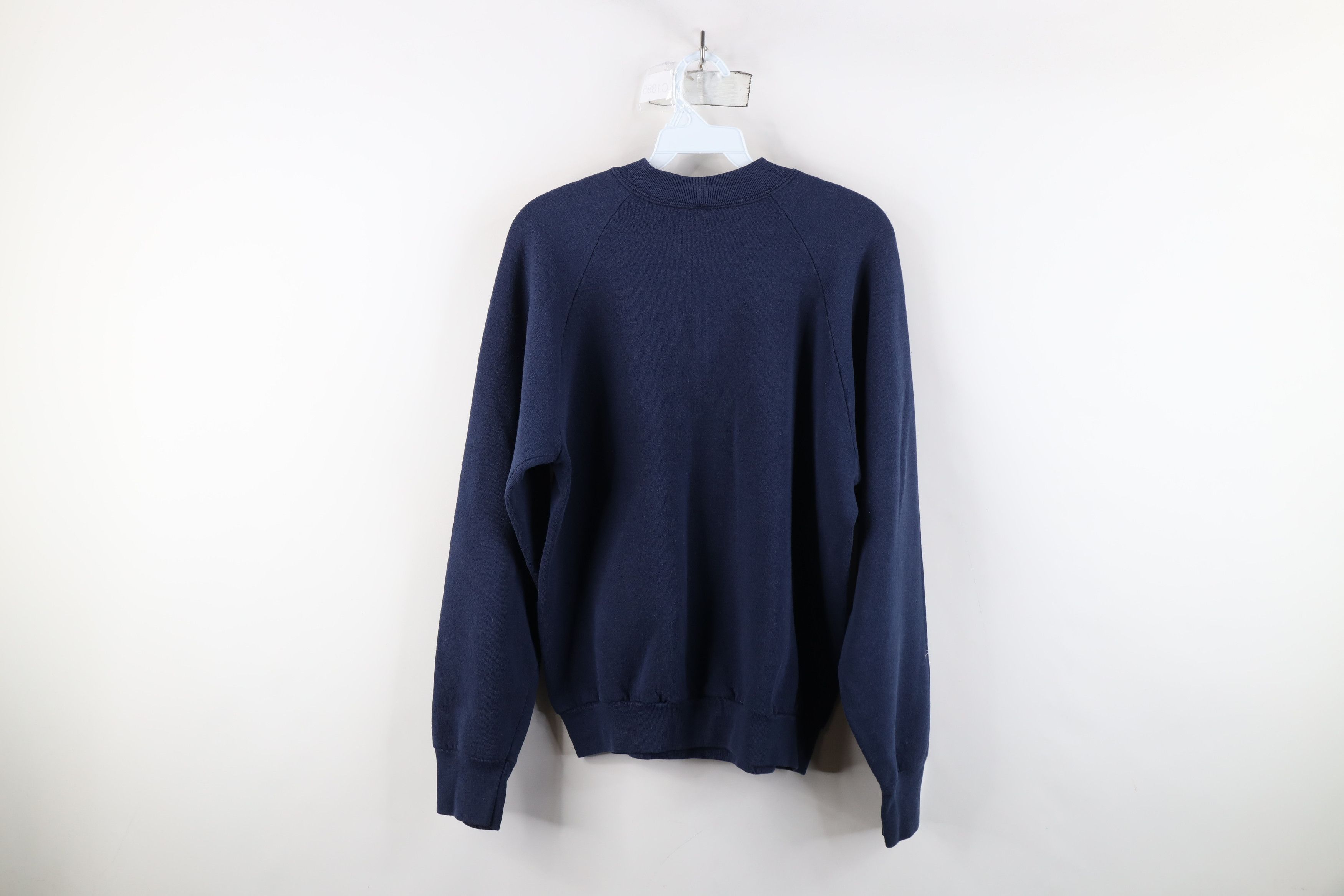 Vintage Vintage 90s Streetwear 105.5 M 3WM Radio Sweatshirt Blue USA Size L / US 10 / IT 46 - 10 Thumbnail