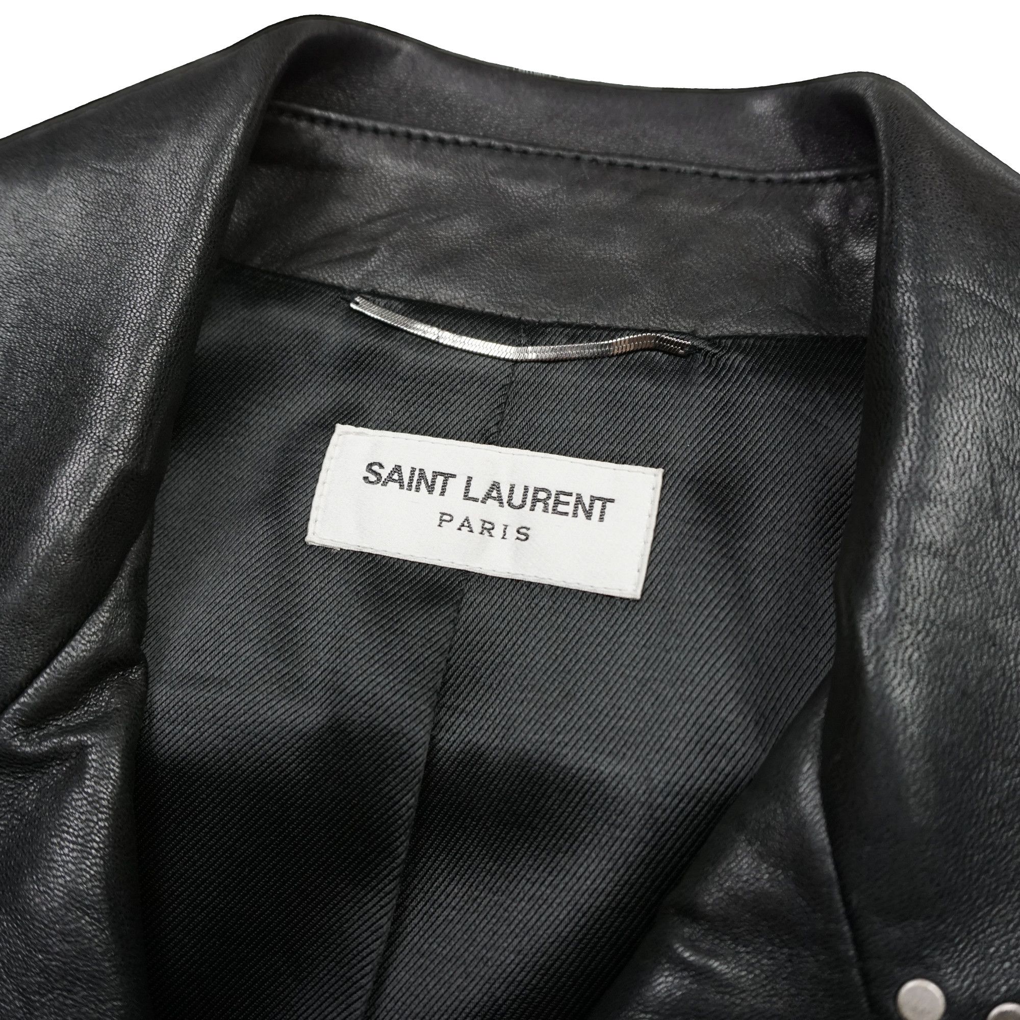 Saint Laurent Paris Saint Laurent Paris Leather Jacket With Metal Studs And Pins Size US M / EU 48-50 / 2 - 3 Thumbnail