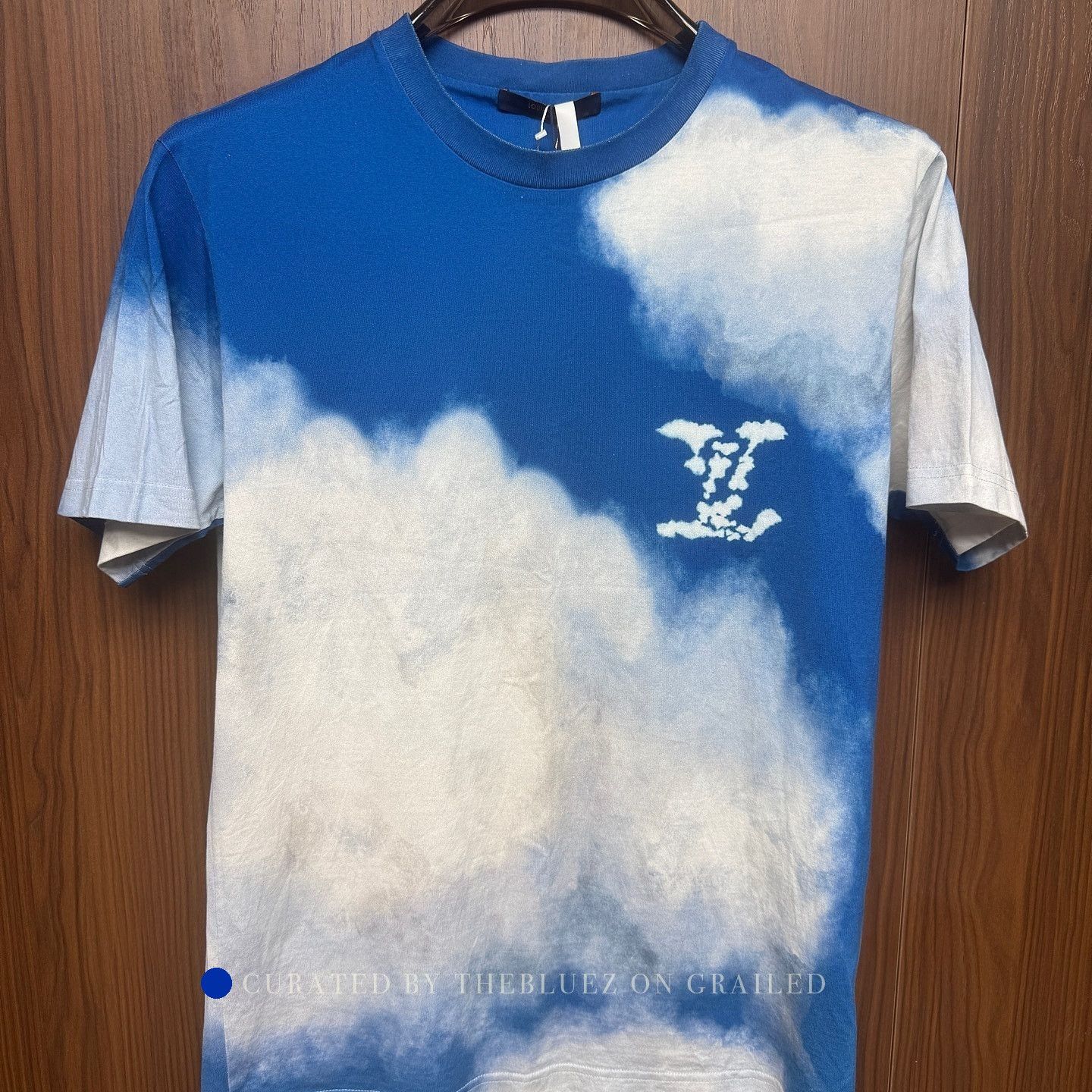 Louis Vuitton Blue Cloud Print Short Sleeve Shirt Size US M / EU 48-50 / 2 - 1 Thumbnail