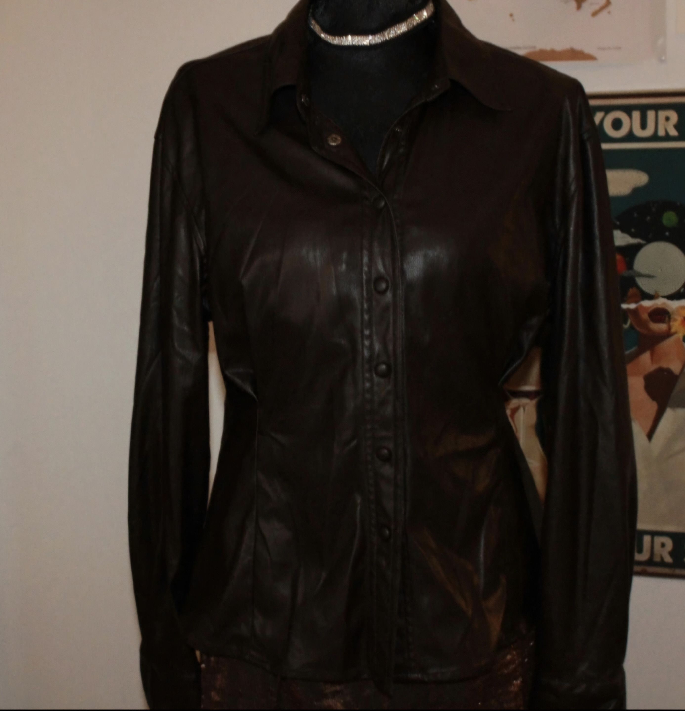 Other Faux leather Jacket grunge goth y2k 90s 80s Size S / US 4 / IT 40 - 5 Thumbnail