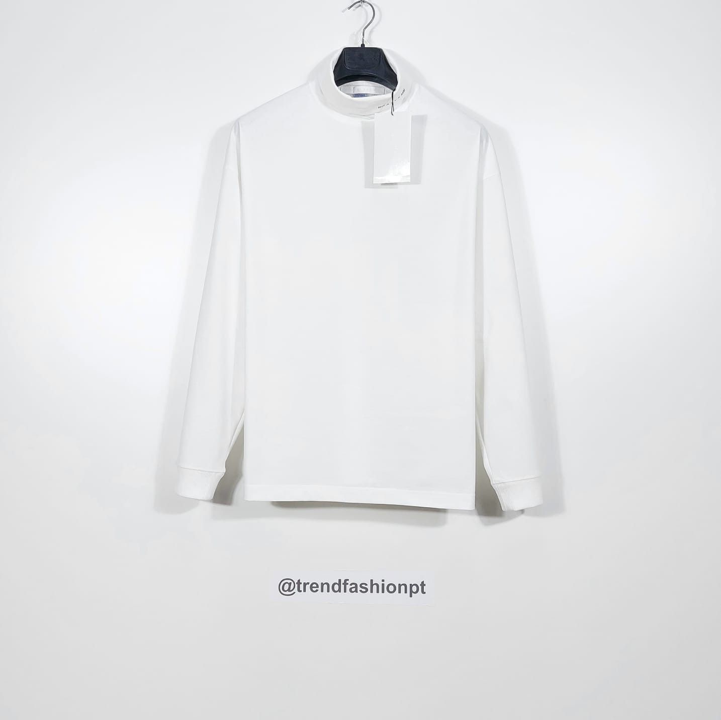 image of 1017 Alyx 9Sm Roll Neck Long Sleeve Tshirt in White, Men's (Size Medium)
