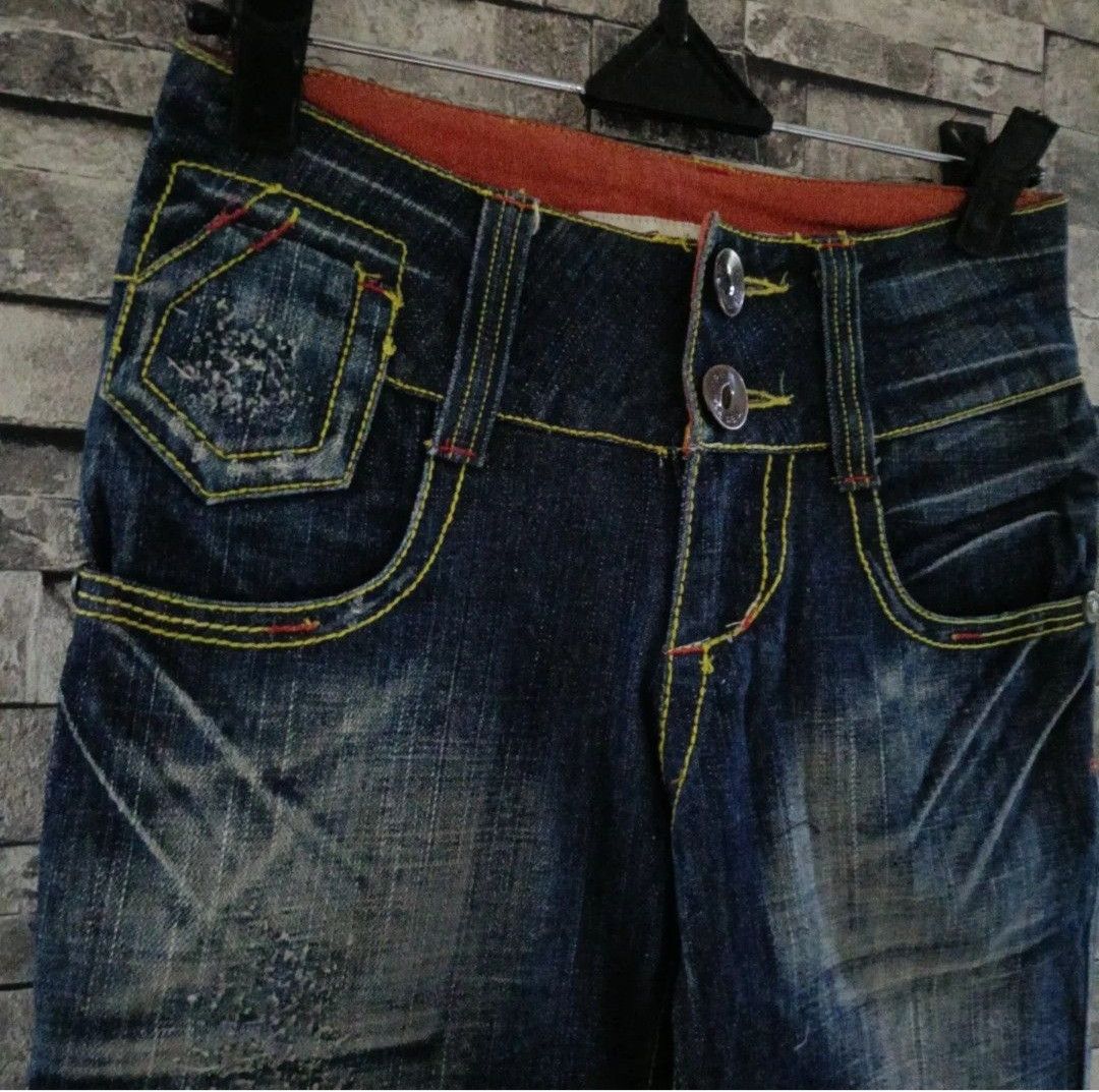 Japanese Brand Vintage red pepper Jenna low rise flare jeans Size 24" / US 00 / IT 34 - 4 Thumbnail