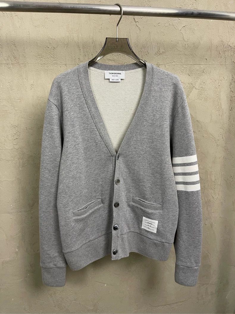 Thom Browne Thom Browne size3 Blue and green striped wool sweater Size US L / EU 52-54 / 3 - 1 Thumbnail