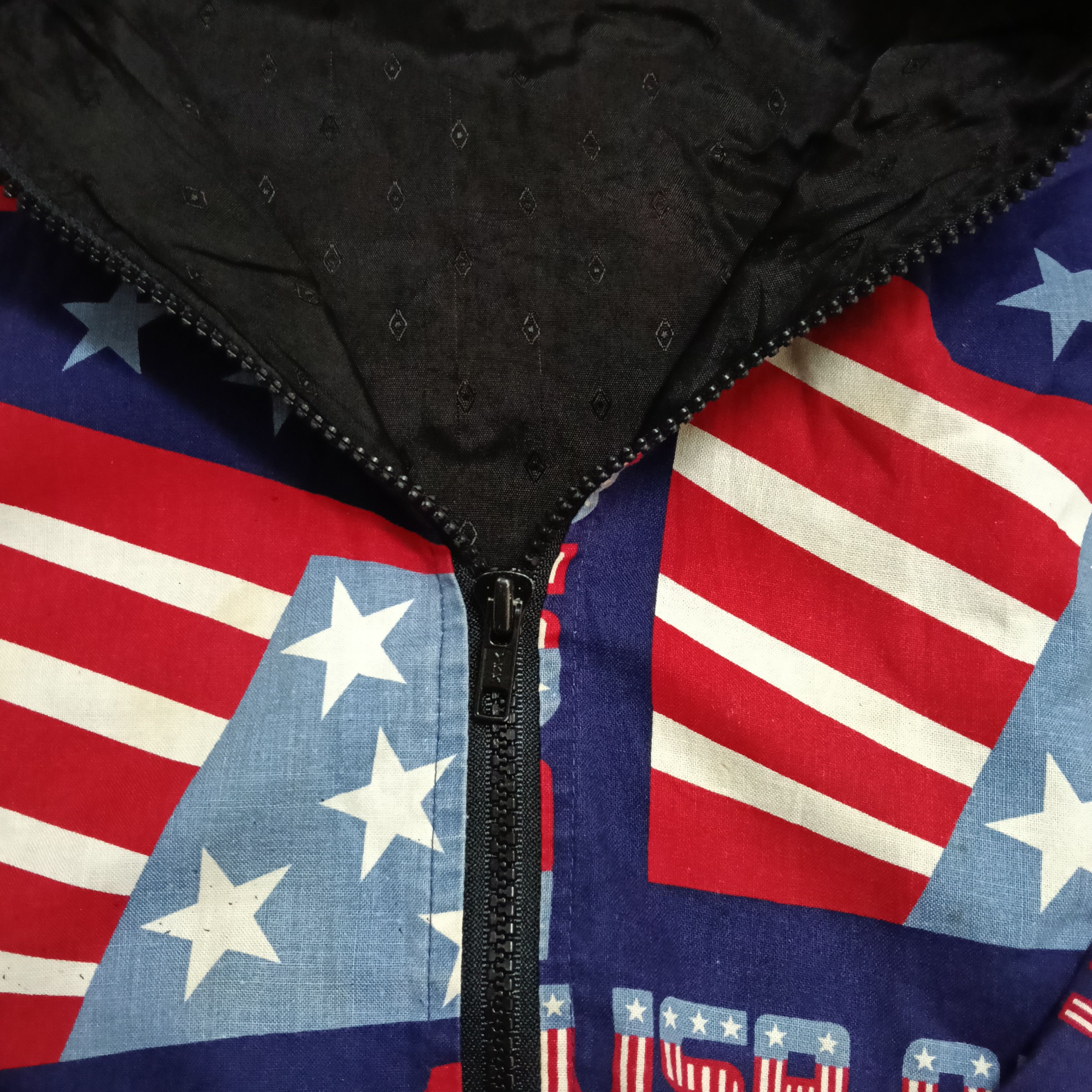Vintage Vintage 90s Infinity Chic USA Flag Design Bombers Jacket Size US XL / EU 56 / 4 - 7 Thumbnail