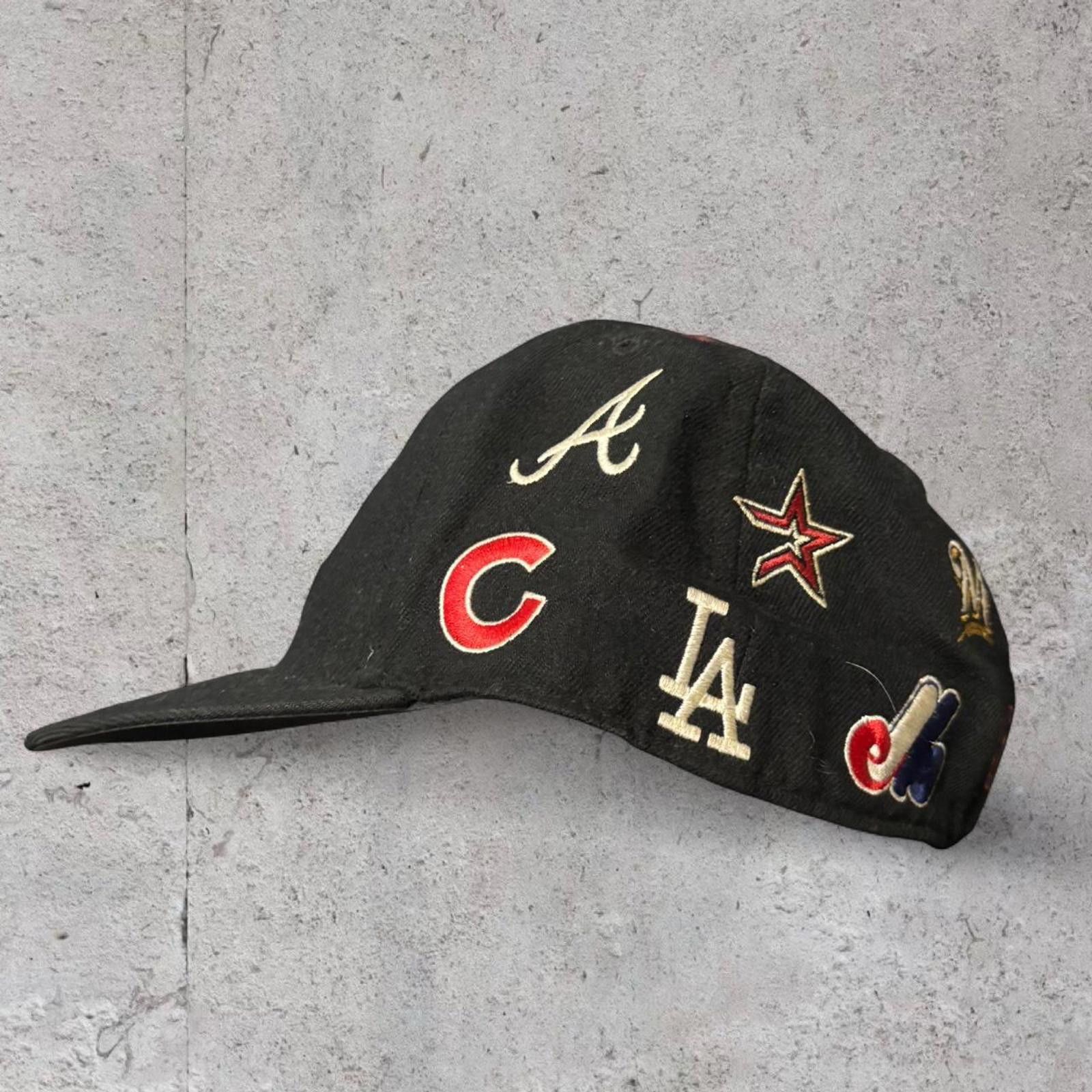 MLB Vintage 90’s MLB Baseball Hat Cap All Over Logos 16 Teams Size ONE SIZE - 5 Thumbnail