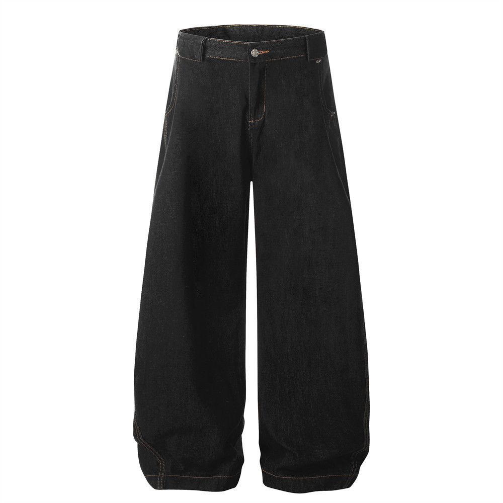 Japanese Brand × Vintage Men's street style loose washed belt jeans y2k Size US 34 / EU 50 - 2 Thumbnail
