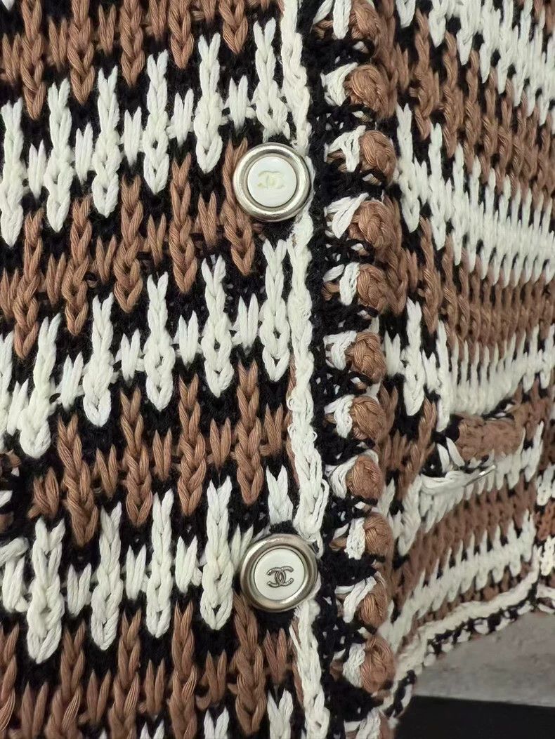 Chanel Chanel White Zongzi Color Block Vertical Pattern Woven Coa Size XS / US 0-2 / IT 36-38 - 5 Thumbnail