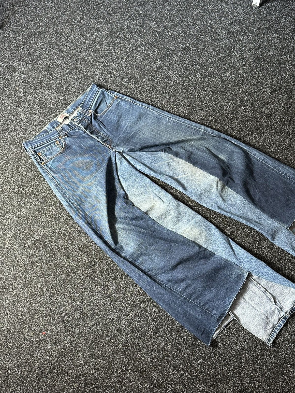 If Six Was Nine × Levi's 🚨GRAIL CUSTOM DENIM JEANS 2in1 ULTRA BAGGY Y2K JAPANESE STYL Size US 32 / EU 48 - 2 Thumbnail