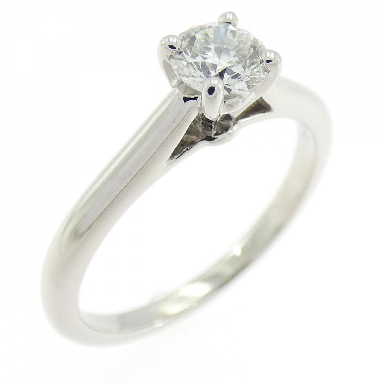 Cartier Cartier Cartier 1895 Solitaire Platinum Diamond Ring Size 9 Leather Ring N4163600 DUTY FREE for USA Size ONE SIZE - 1 Thumbnail