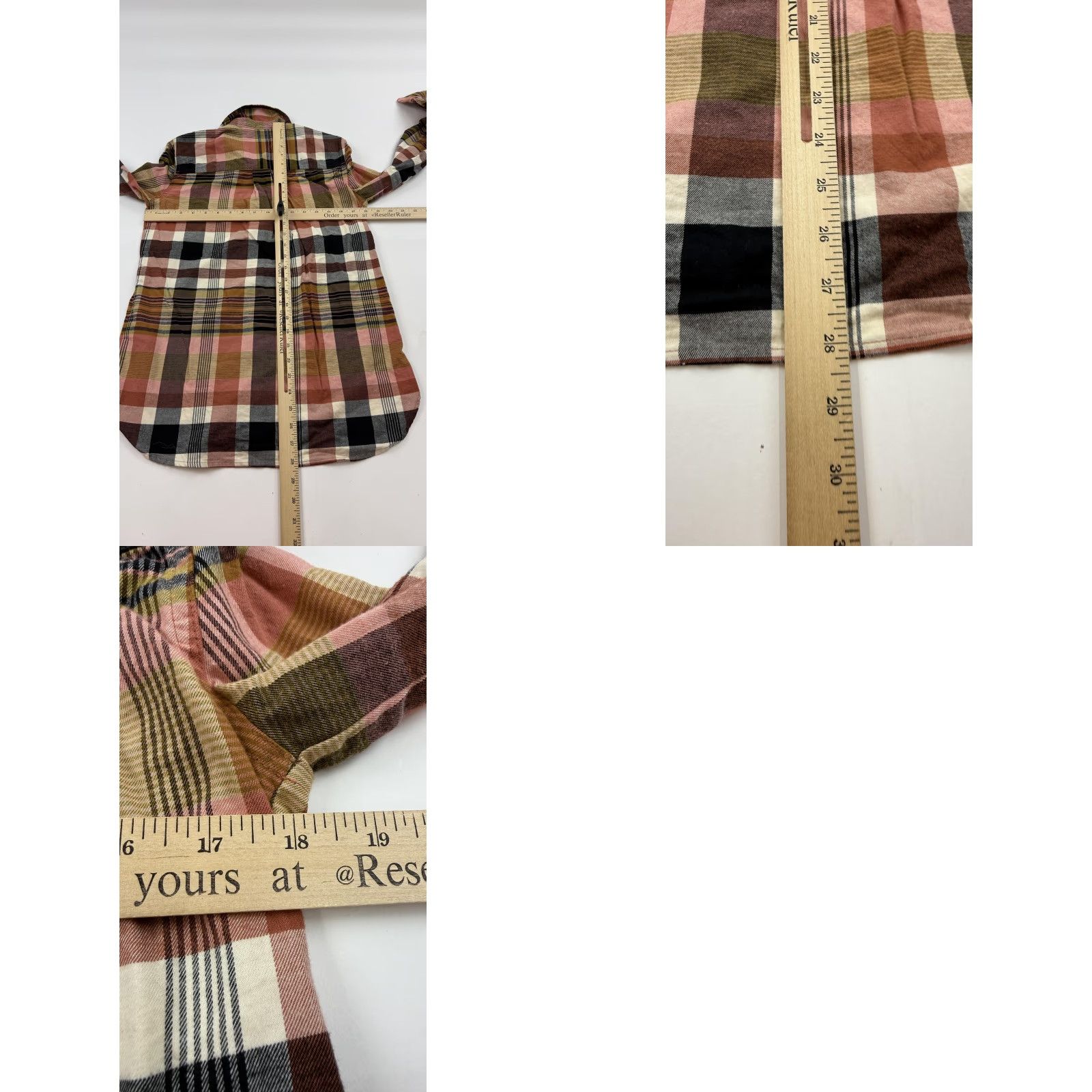 Madewell Madewell Shirt Womens Small Plaid Button-Up Long Sleeve Curved Hem Soft Multicolor Pattern Button Front Stretch Size S / US 4 / IT 40 - 8 Thumbnail