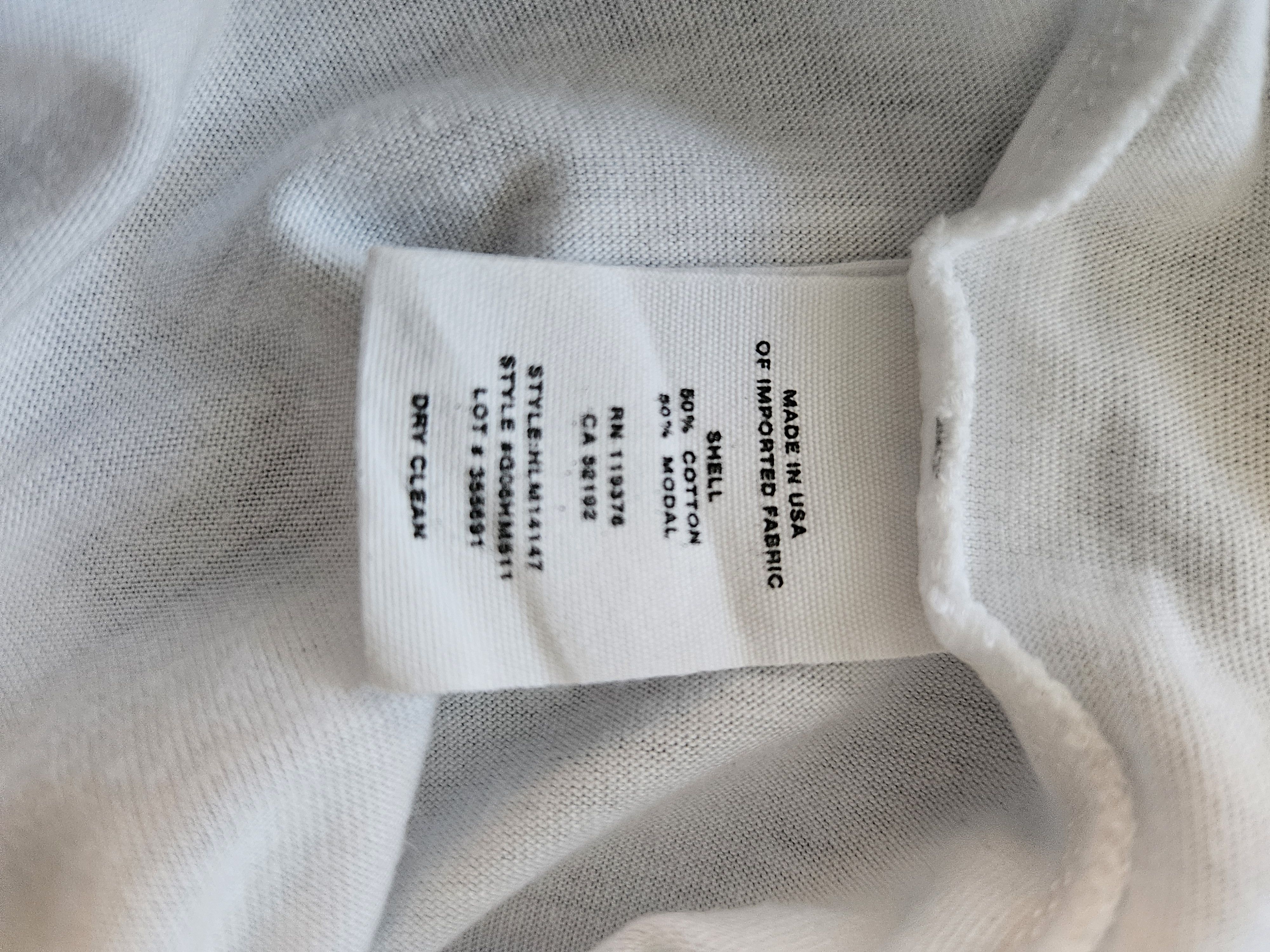 Helmut Lang Helmut Lang Short Sleeve Long T-shirt size m in White Size US M / EU 48-50 / 2 - 7 Thumbnail