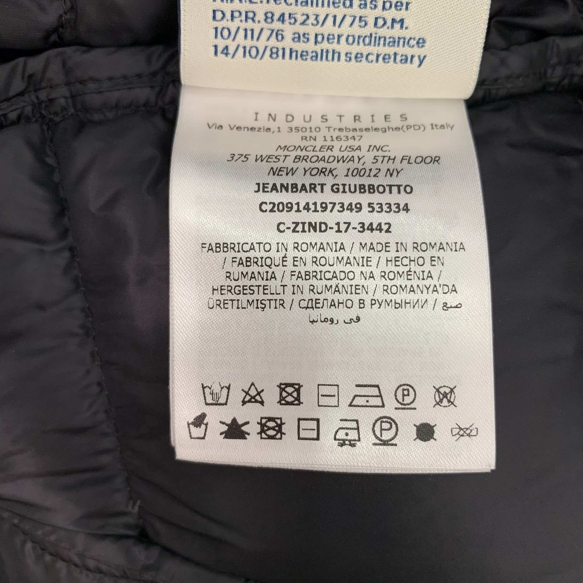 Moncler Moncler Jeanbart Navy Hooded Down Jacket with Logo (Size S) Size US S / EU 44-46 / 1 - 2 Thumbnail