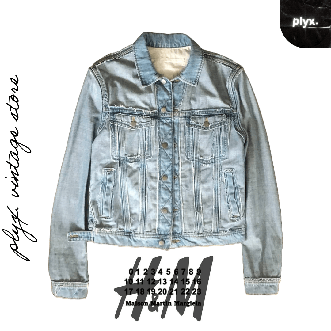 image of Maison Martin Margiela Pour H&m Denim Jacket in Light Blue, Men's (Size Large)