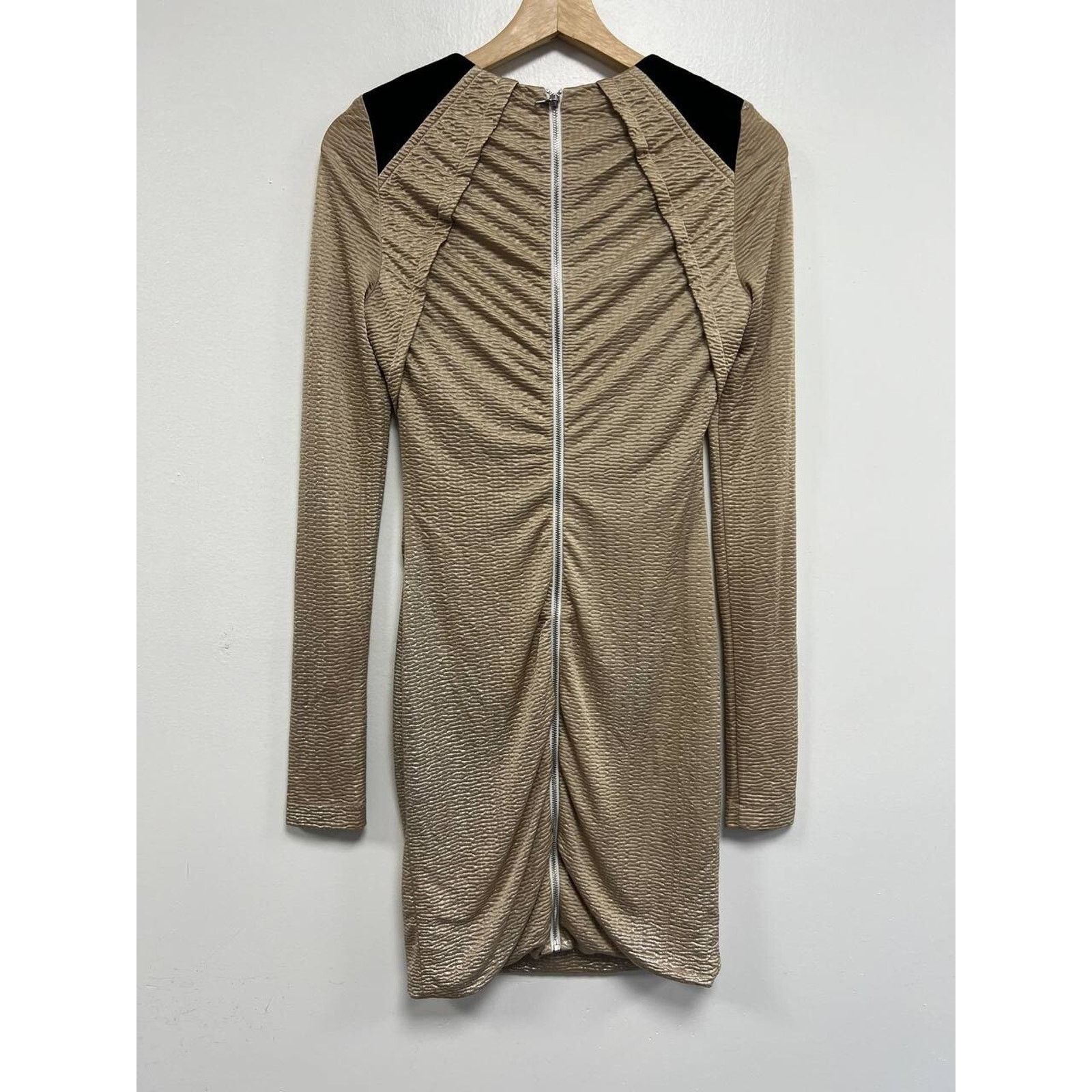 Yigal Azrouel Cut25 by Yigal Women Azrouel golden Sheath Size XS A000147 Size XS / US 0-2 / IT 36-38 - 3 Thumbnail