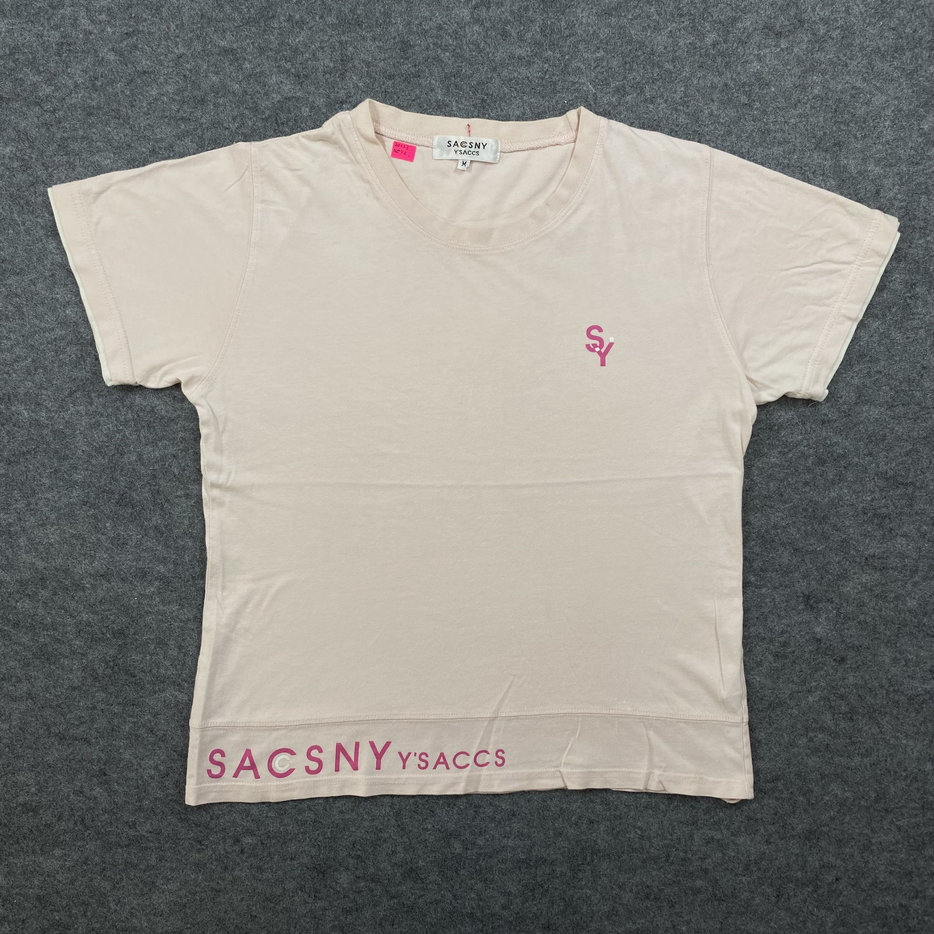 Yohji Yamamoto Yohji Yamamoto Sacsny Ysaccs Tshirt -N042 Size US M / EU 48-50 / 2 - 1 Thumbnail