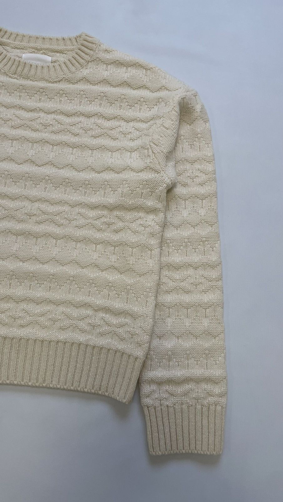 Takahiromiyashita The Soloist. Patterned Cream Wool Sweater Size US M / EU 48-50 / 2 - 6 Thumbnail