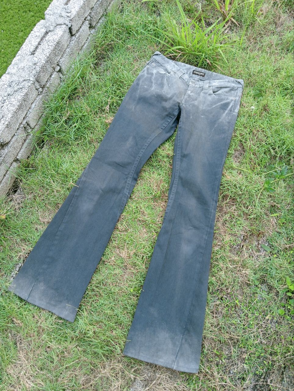 Tornado Mart VINTAGE JAPANESE TORNADO MART FEMME TWO TONE STRETCH PANTS Size 29" - 2 Thumbnail